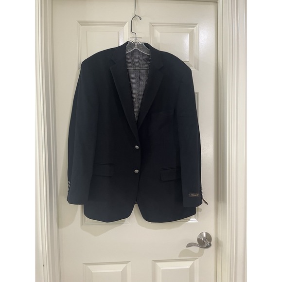 pierre loren men black wool blend sport blazer size 40S - Picture 1 of 13